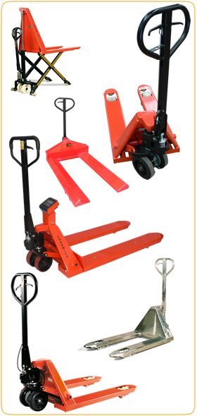 Scissors lift pallet truck, extra wide pallet truck, stainless steel pallet truck, weight scale pallet truck, paper roll pallet truck and brake pallet truck, just a few of our special purpose pump trucks.