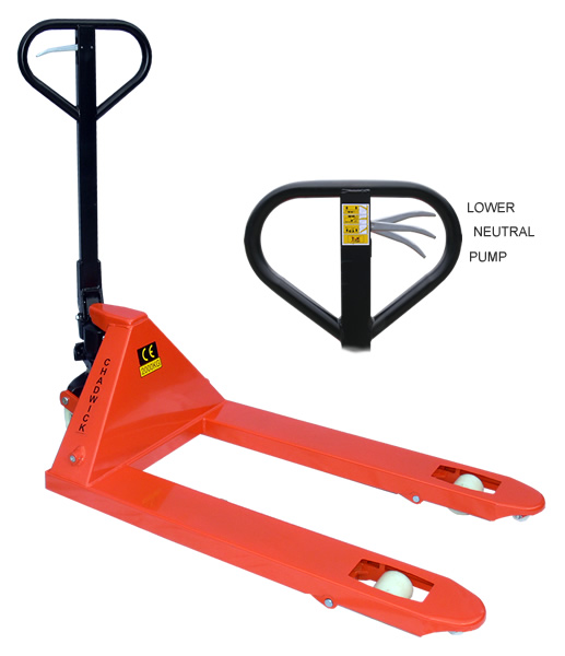 The standard Chadwick Materials Handling 2 tonne or 2.5 tonne hand pallet or pump truck